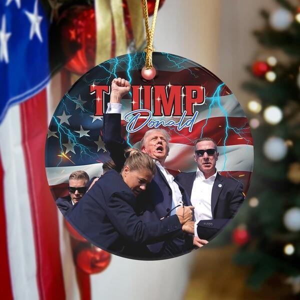 Donald Trump MAGA Christmas Ornament  Donald Trump President Car Ornament Gift