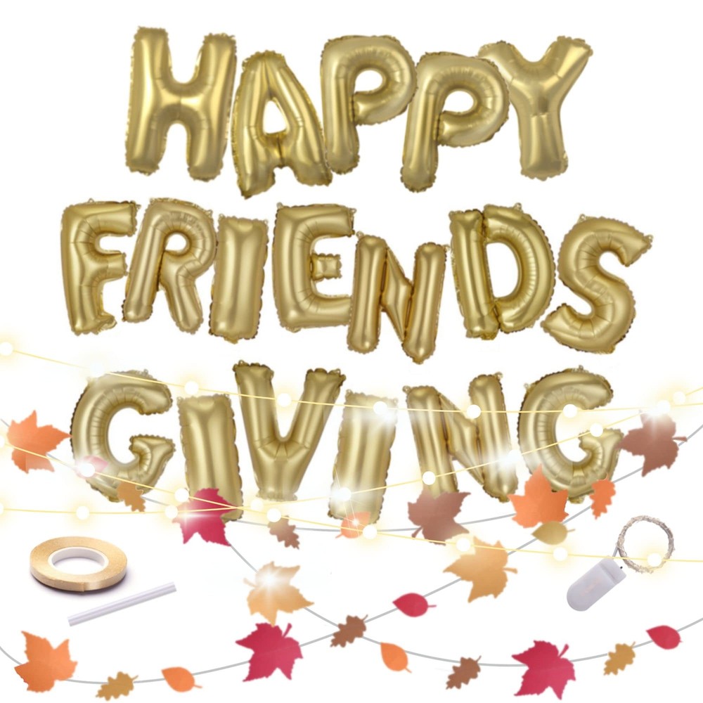 Emuya Friendsgiving Party Decorations - Happy Friendsgiving Decor Banner Set ...