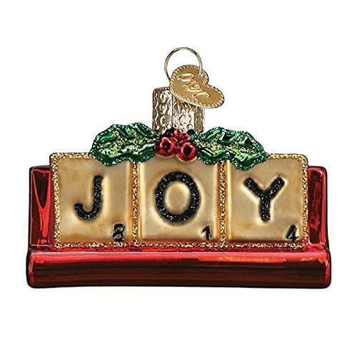 Old World Christmas Ornaments Joyful Scrabble Glass Blown  Assorted Styles