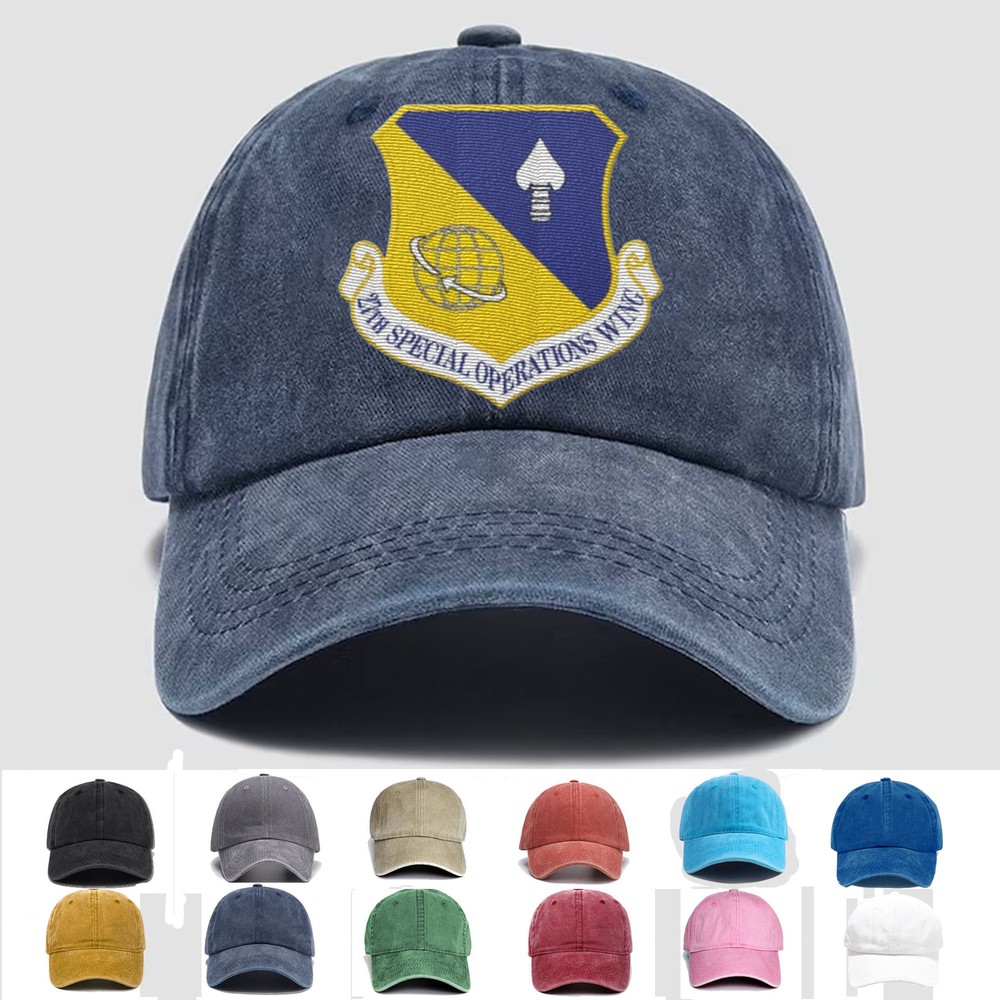 Custom Embroidered Hat 27th Special Operations Wing, Veteran Cap, Trucker Hat