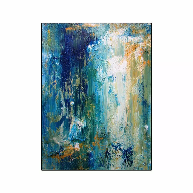 Hand-painted texture abstract Landscape oil painting on canvas Wall art 24x36in
