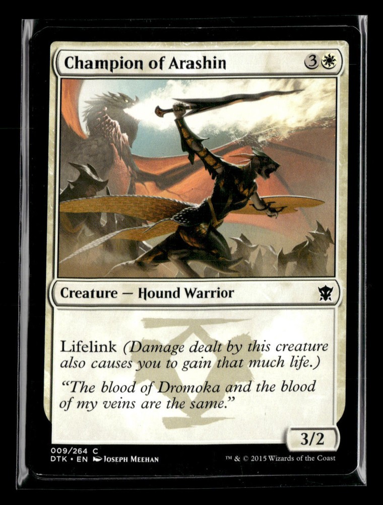 Champion of Arashin MTG White Card #9 Magic the Gathering DTK Dragons of Tarkir  -image