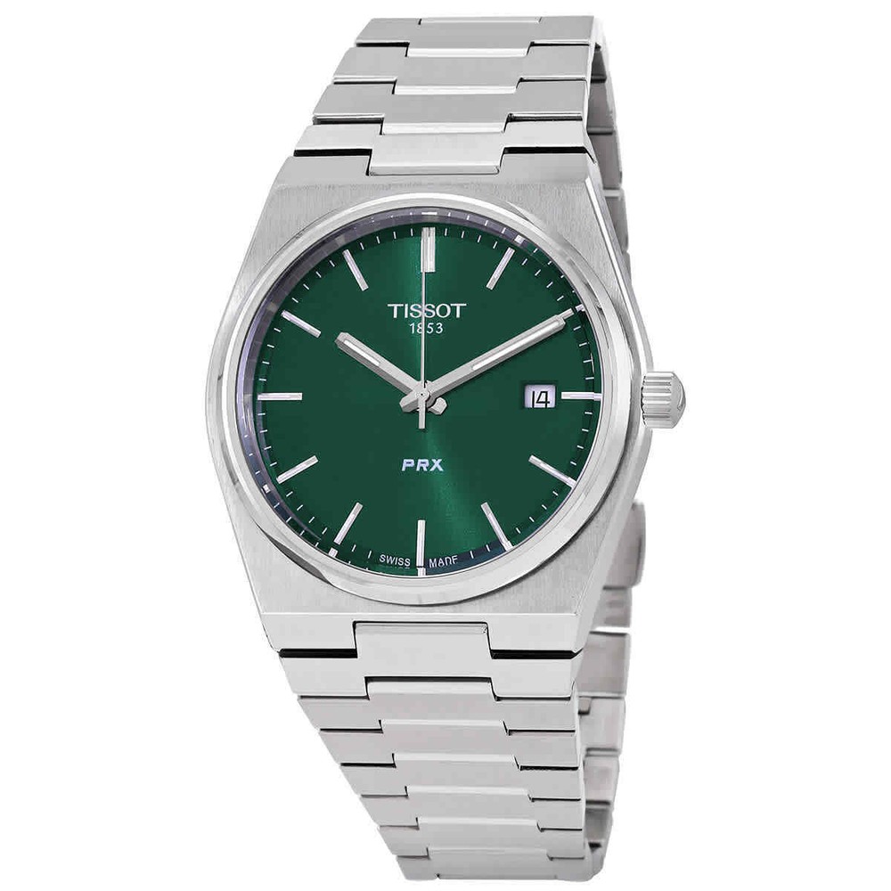 Tissot PRX T-Classic Quartz Green Dial Men's Watch 40mm Ref T1374101109100