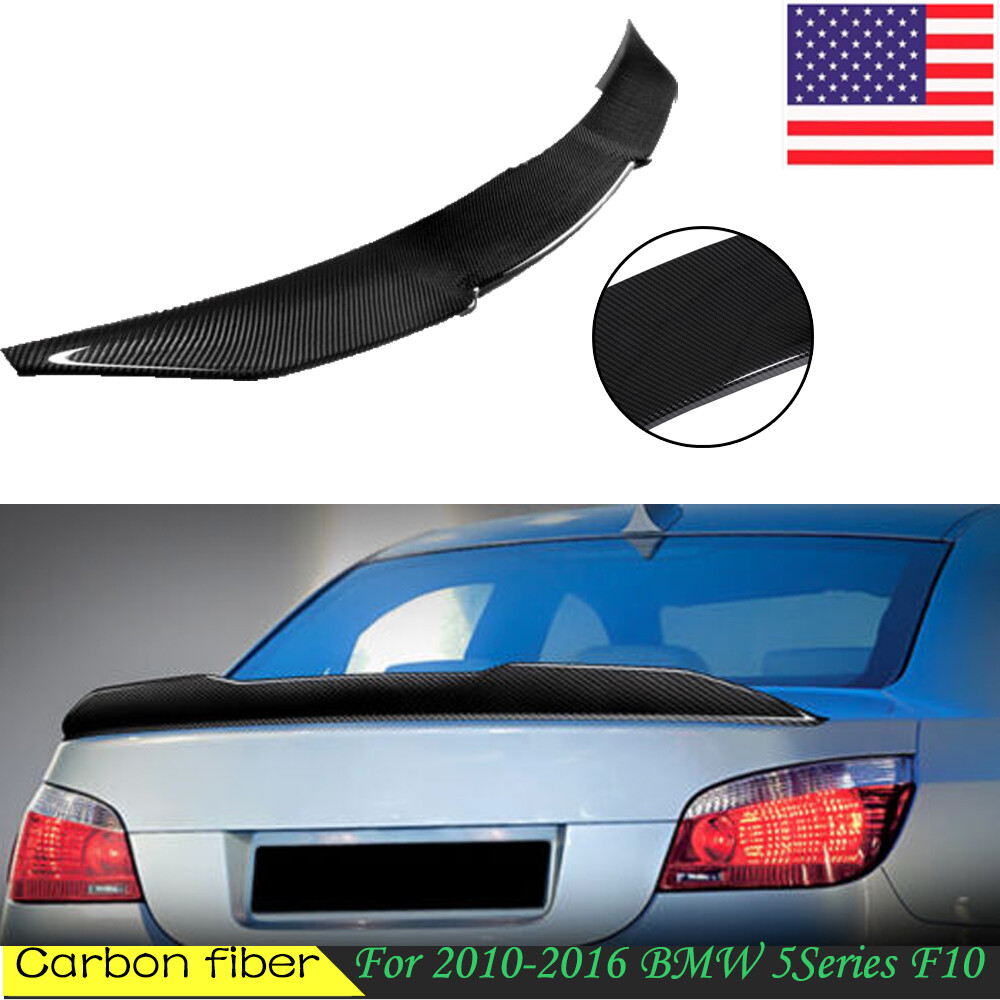 Forged Carbon Fiber High Kick Trunk Spoiler Wing FOR 10-16 BMW F10 5 Series