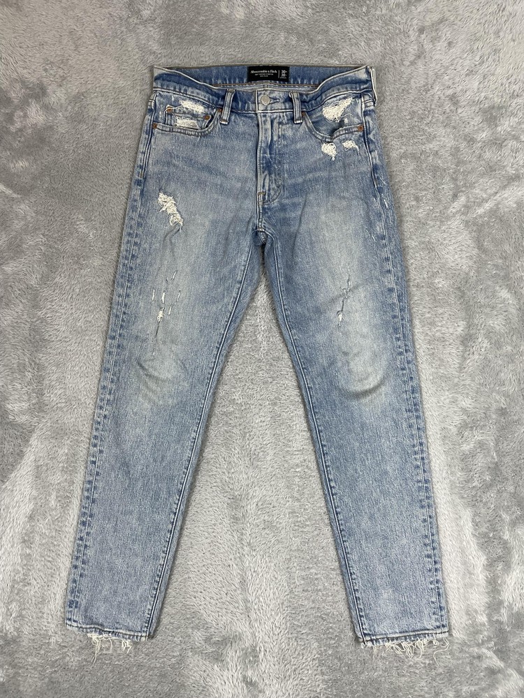 Vintage Abercrombie & Fitch Jeans Mens 30x30 Slim Distressed Stretch Denim 90s