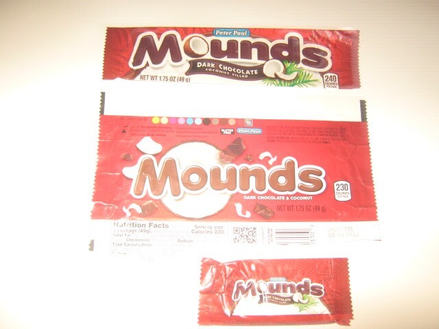 Vintage 3 Mounds Candy Bar Wrappers 2015 & 2022 with Peter Paul