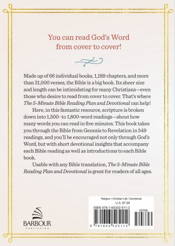 The 5-Minute Bible Reading Plan and Devotional, Strauss, Ed, Good Book