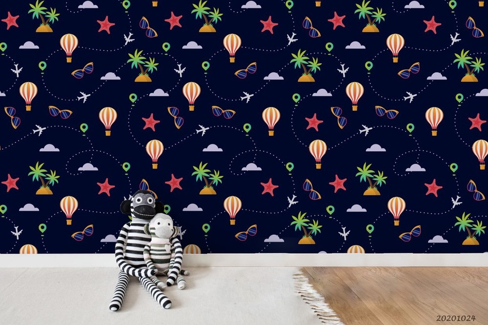 3D Summer Travel Theme Pattern Wall Murals Wallpaper Murals Wall Sticker