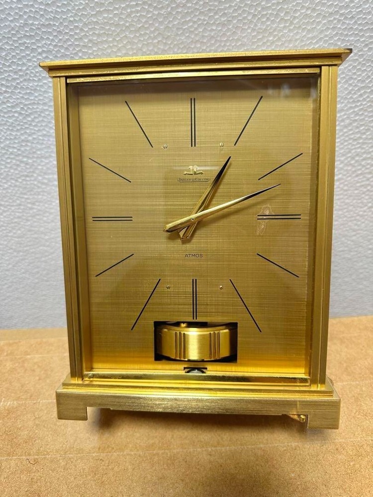 Atmos Clock Jaeger LeCoultre Vintage Collectible Gold junk Interior Ornament F/S