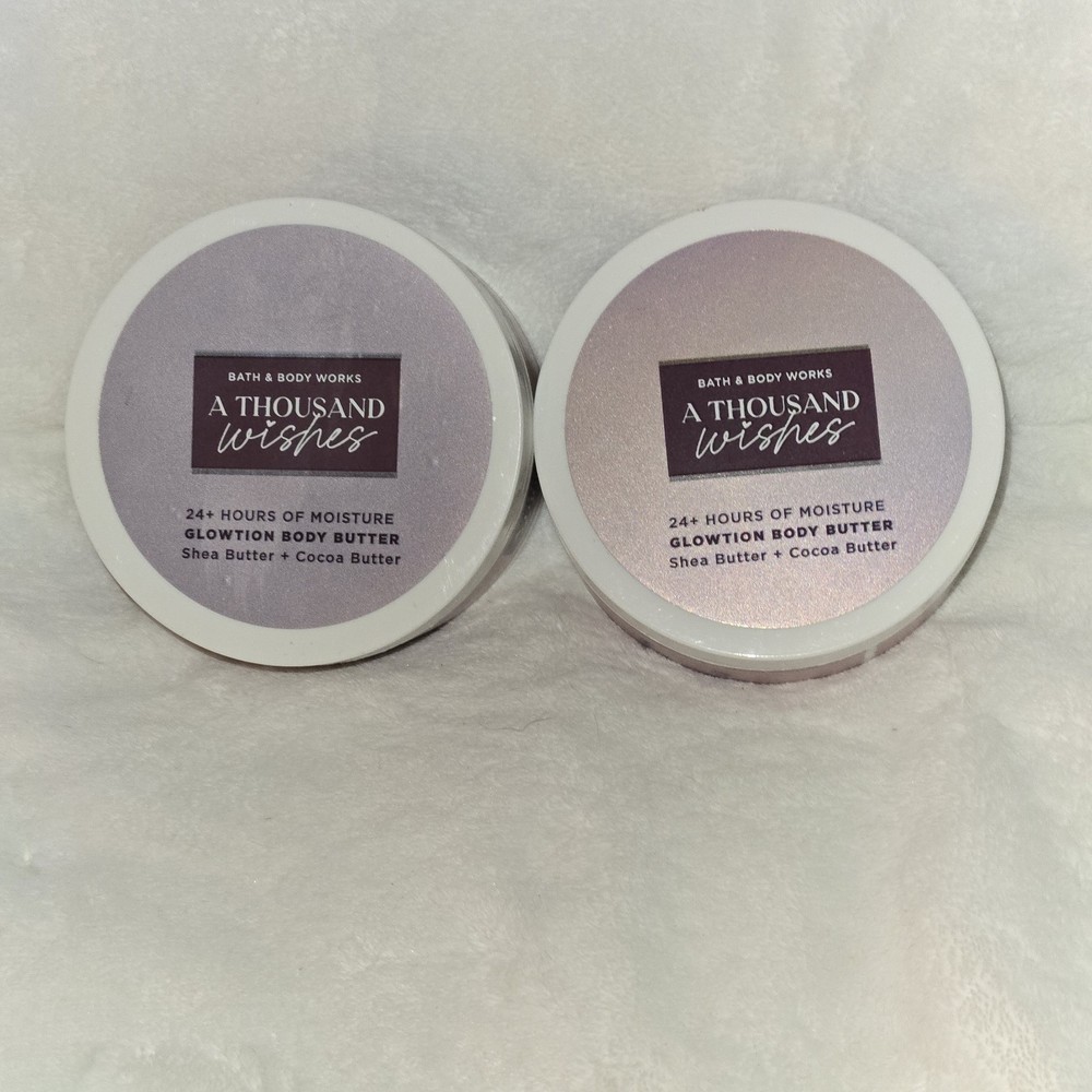 2pc Lot A THOUSAND WISHES ~ GLOWTION BODY BUTTER ~ Bath & Body Works