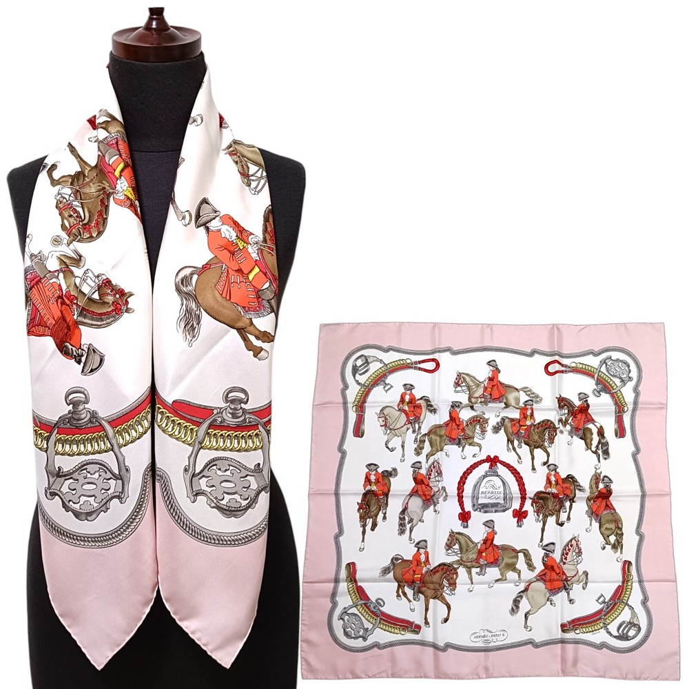 Vintage Rare Hermes Reprise Carre 90 Silk Scarf Professionally Cleaned