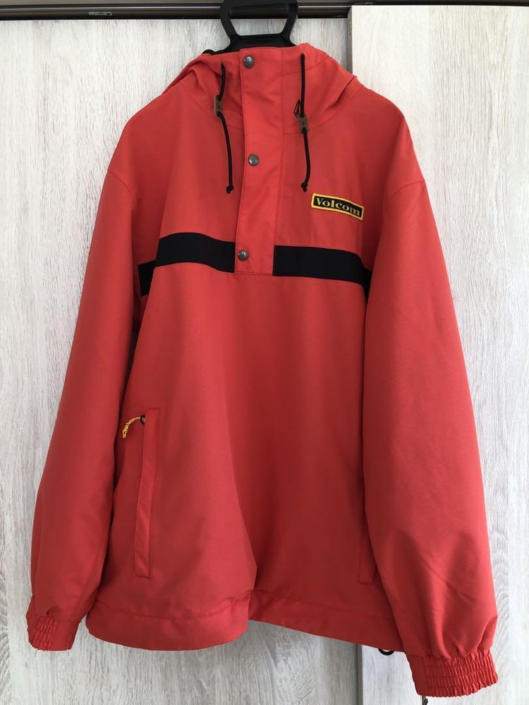 Volcom Longo Snowboard Anorak Jacket Mens Size M Red