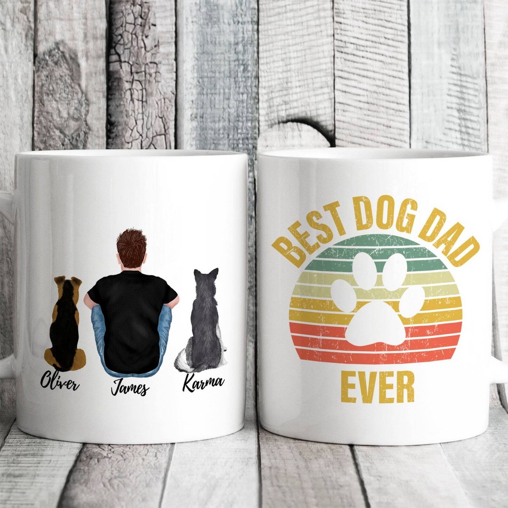 Personalized Dog Dad Mug Best Dog Dad Ever Dog Lover Gift Crazy Dog Dad Dog