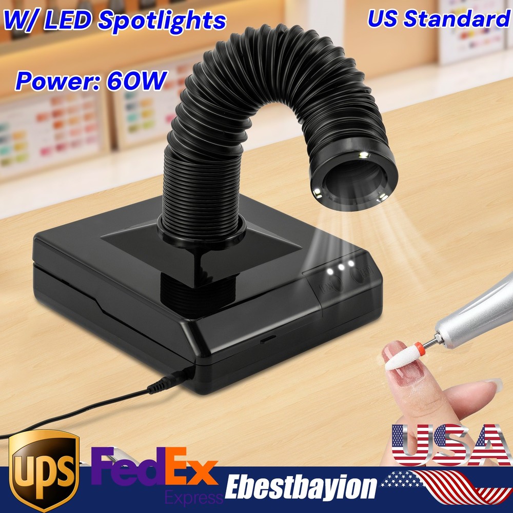 ABS 60W Nail Dust Collector Dust Suction Vacuum Machine for Nails Art Salon