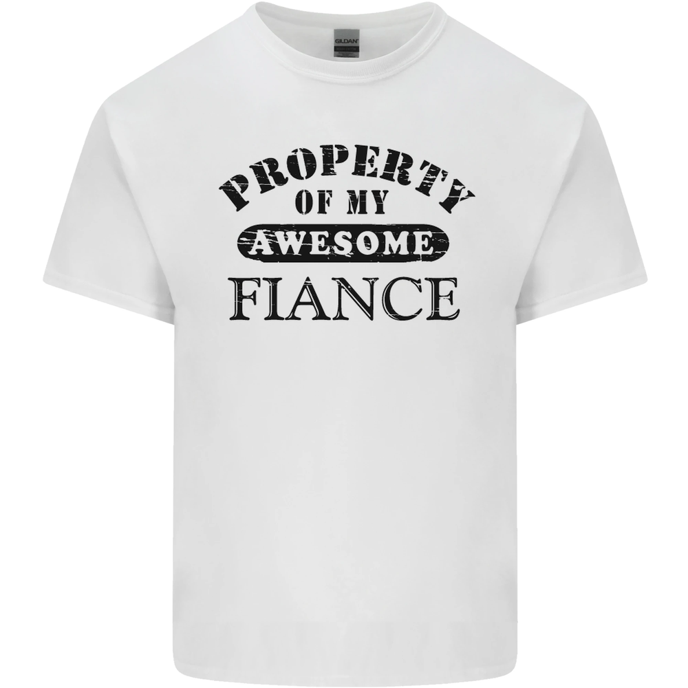 Property of My Awesome Fiancé Mens Cotton T-Shirt Tee Top