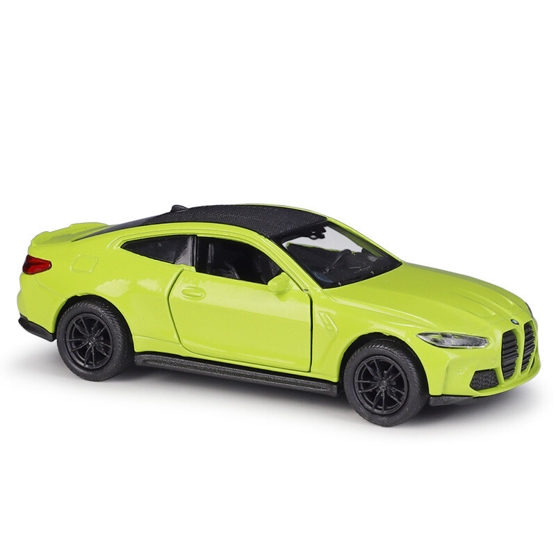 BMW M4 1/43 Scale Diecast Toy Car with Pull Back Action and Opening Doors for Kids