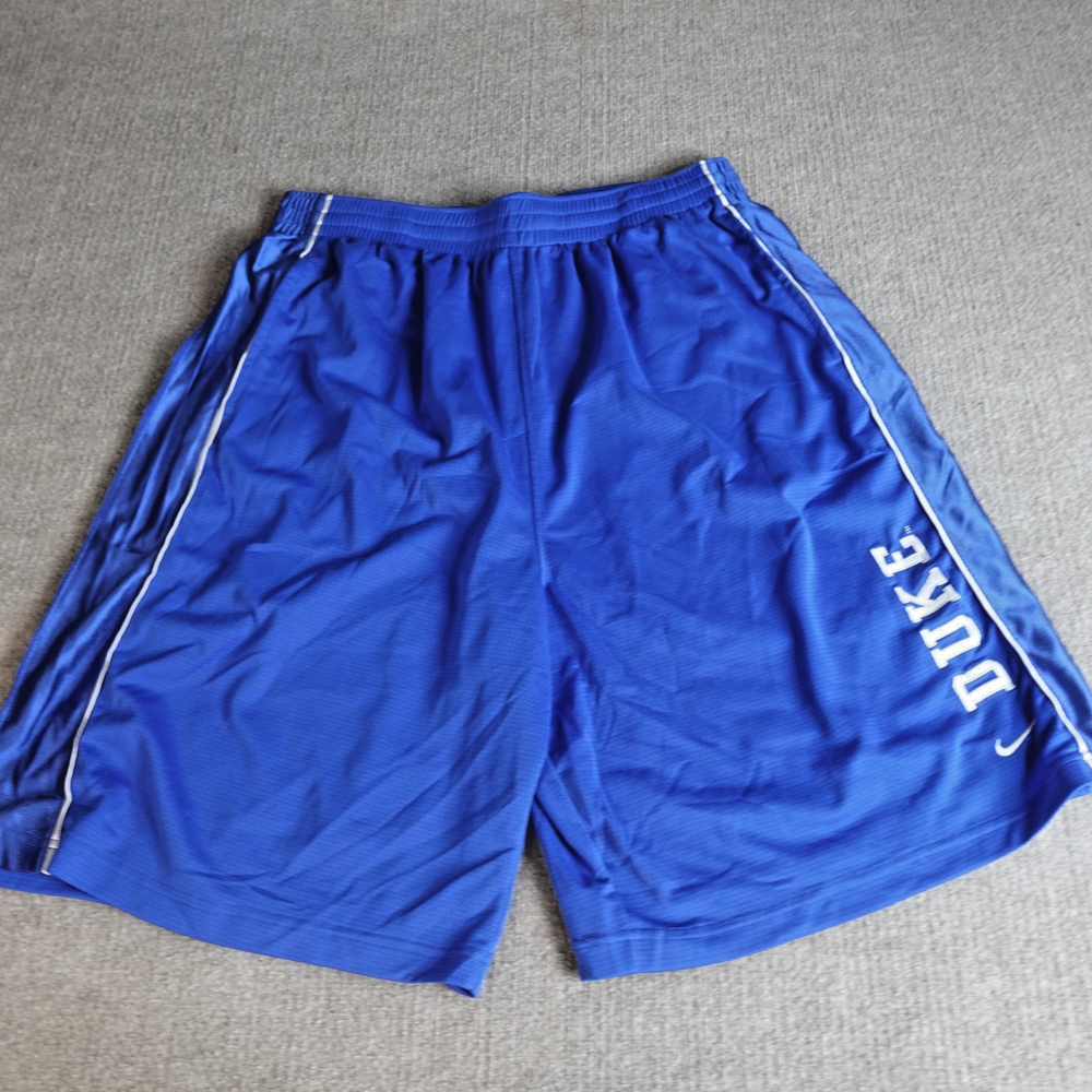 Vintage Nike Basketball Shorts 2XL Blue Duke Devils Embroidered