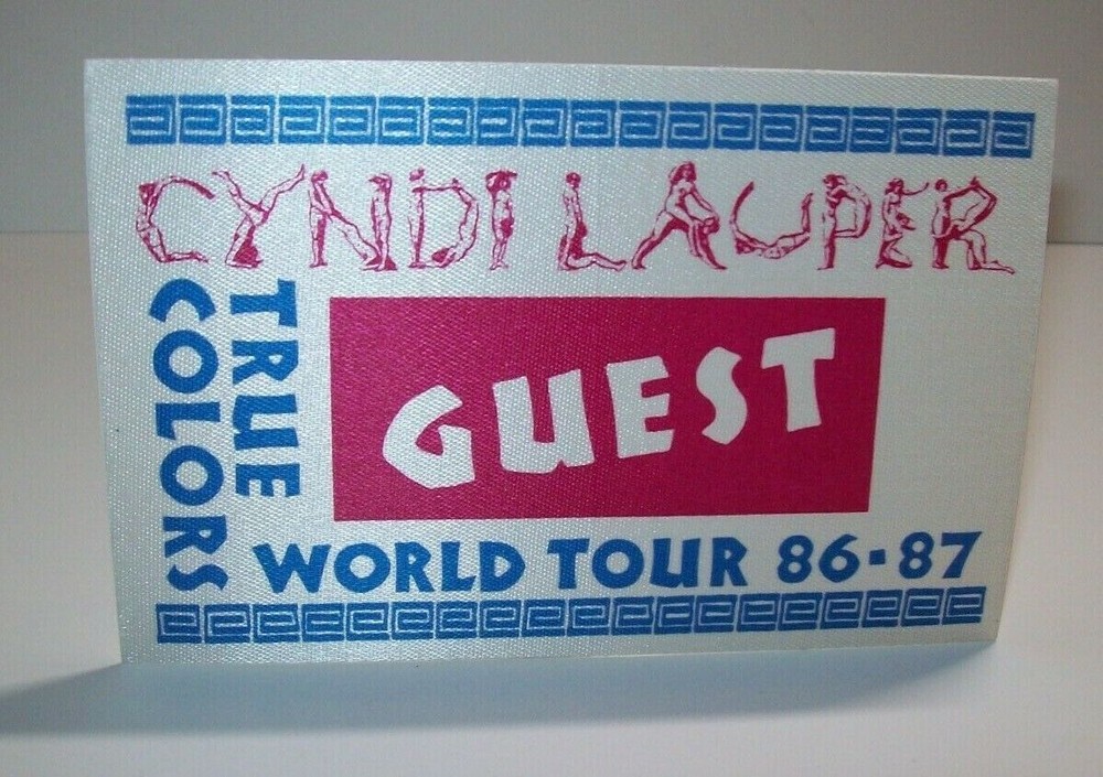 Cyndi Lauper True Colors Backstage Pass Original 1986 Concert Pop Rock Music
