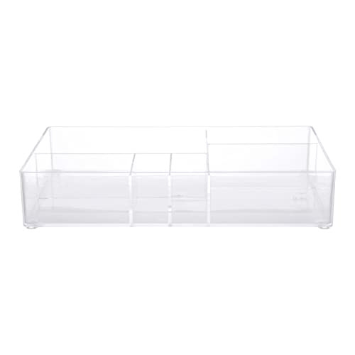 Storage Made Simple Drawer Organizer Tray, 6 Compartments, Clear