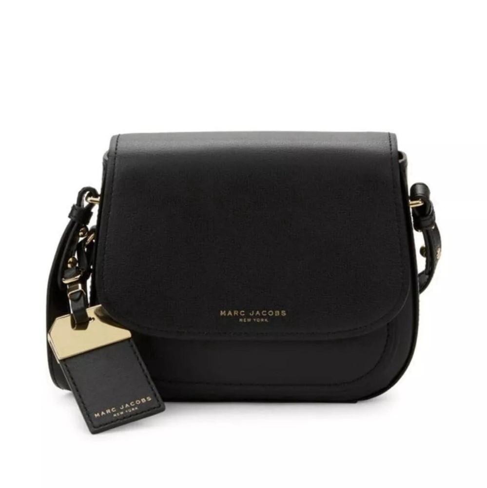 MARC JACOBS Rider Leather Crossbody Bag - Black