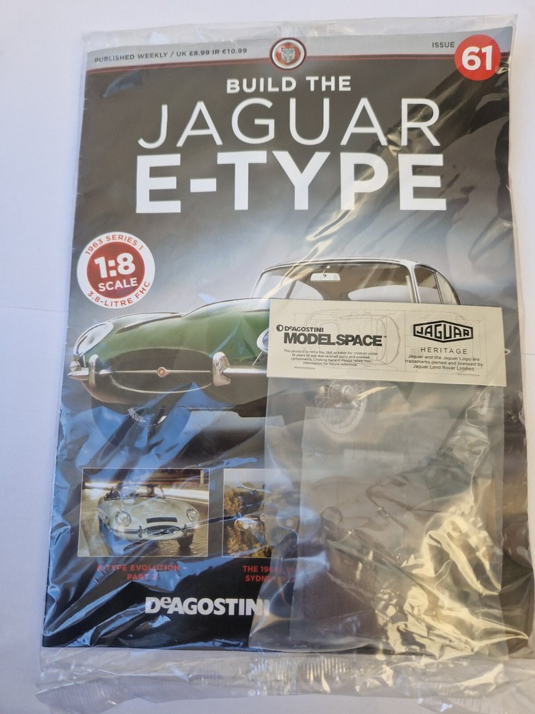 1/8 DEAGOSTINI BUILD YOUR OWN THE JAGUAR E-TYPE CAR ISSUE 61 INC PART