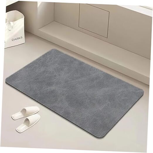 - Bath Mat Rug - Bathroom Mats for Shower Quick Dry 16.9x27.2 inches Dark Gray