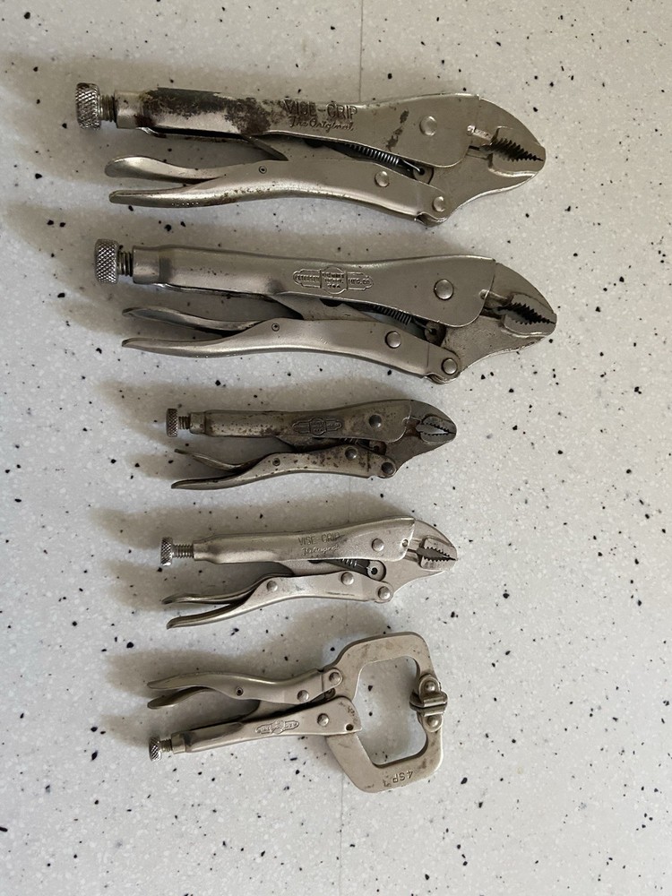 5 Vise Grip Pliers Set - Locking Pliers for DIY & Repairs
