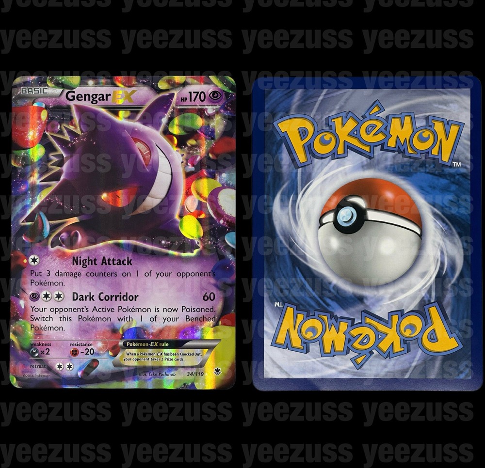 JUMBO Gengar EX Oversized Pokemon Card XY Phantom Forces 34/119 Near Mint Condition
