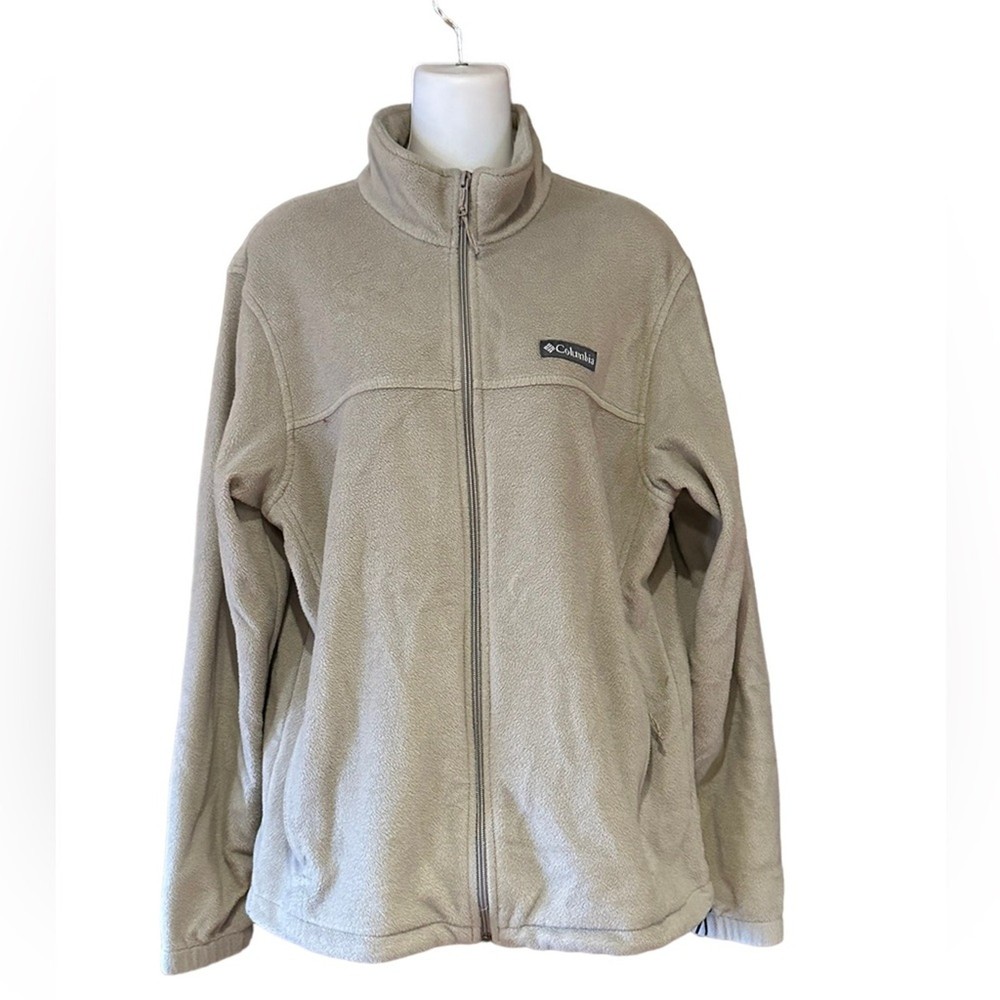 Columbia Men's Medium Light Olive Full Zip Fleece Jacket