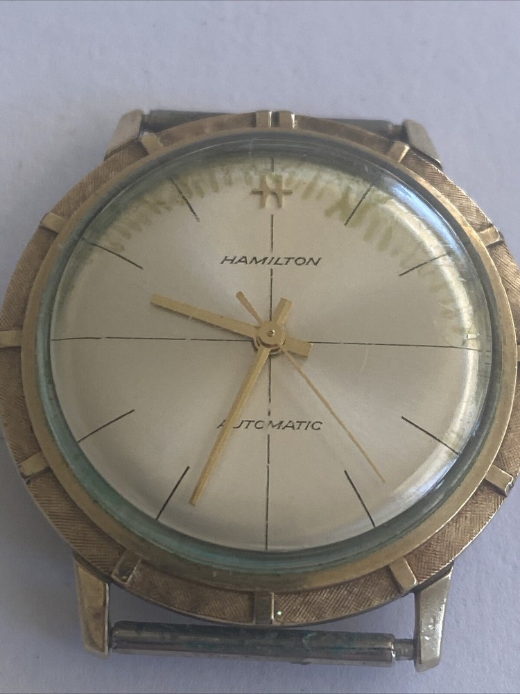 Hamilton Mens Watch 10k RGP  Bezel Engraved As Is