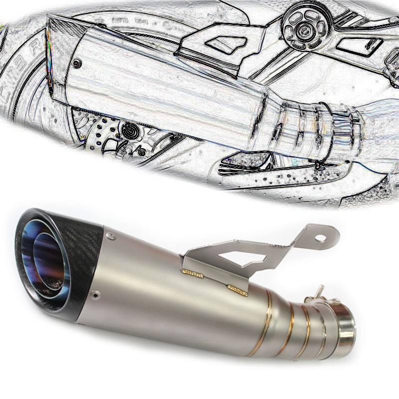 2019-2021 BMW S1000RR Carbon Fiber Stainless Steel Exhaust Pipe