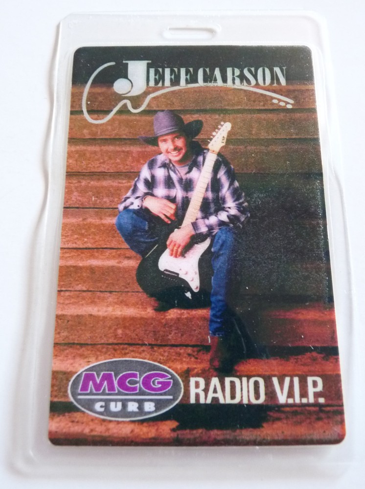 Jeff Carson Radio VIP Concert Tour Laminate Backstage Pass D12