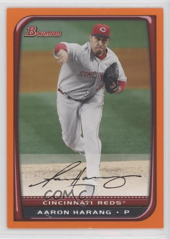 2008 Bowman Orange Aaron Harang #53 Serial Numbered 250  