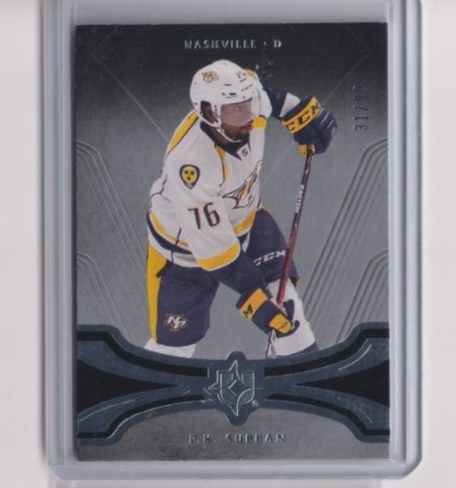 2016-17 Upper Deck Ultimate PK Subban 15 Nashville Predators /99 Hockey Card  