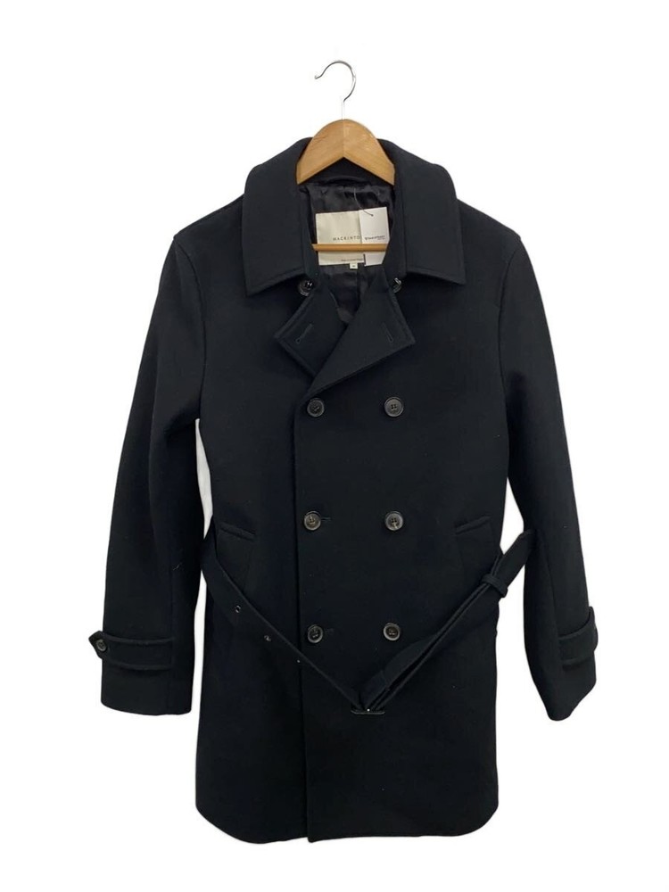 Mackintosh Made In England/Trench Coat/38/Wool/Blk/Plain 4577