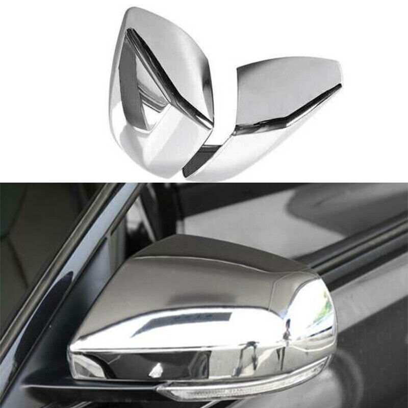 Chrome ABS Rear Mirror Cover Trim for Cadillac ATS 2013-2019 2-Piece Set