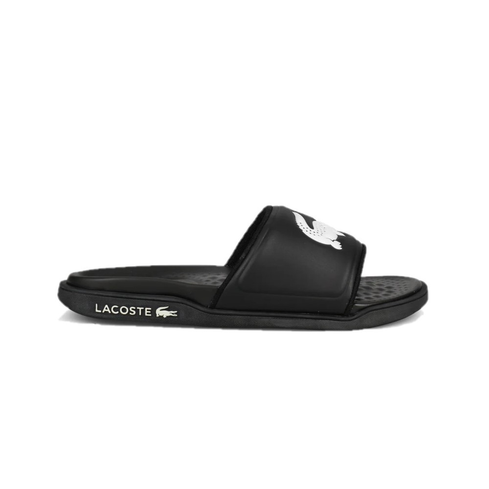 LACOSTE 7-43CMA0020312 - Men's Croco Dualiste (Medium) Black Synthetic Slides