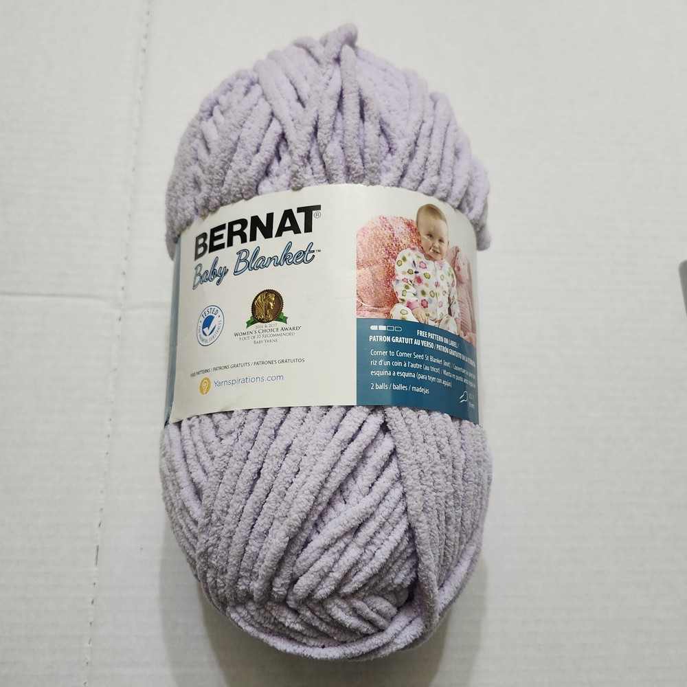 Bernat Baby Blanket Yarn Color Violet 10.5 Oz
