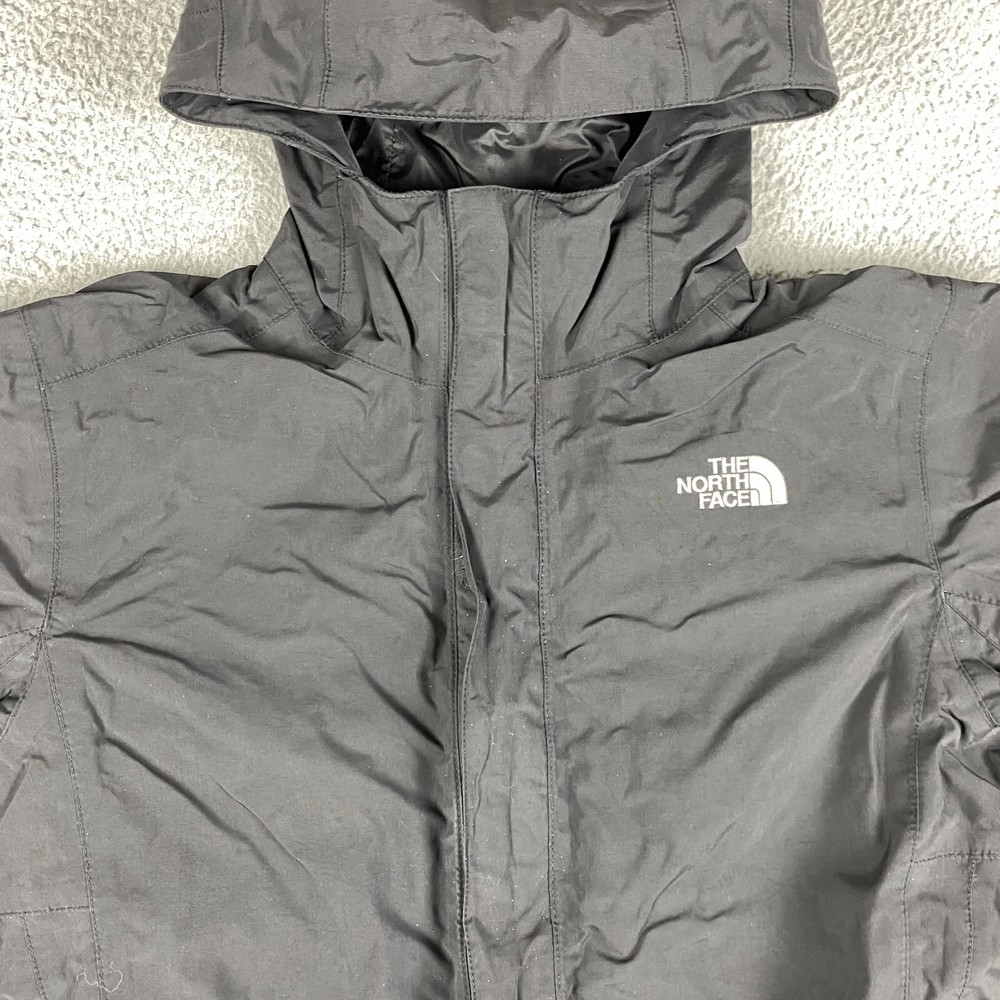 The North Face Mens Medium Black Hyvent Rain Nylon Seam Seal Waterproof Jacket Shell