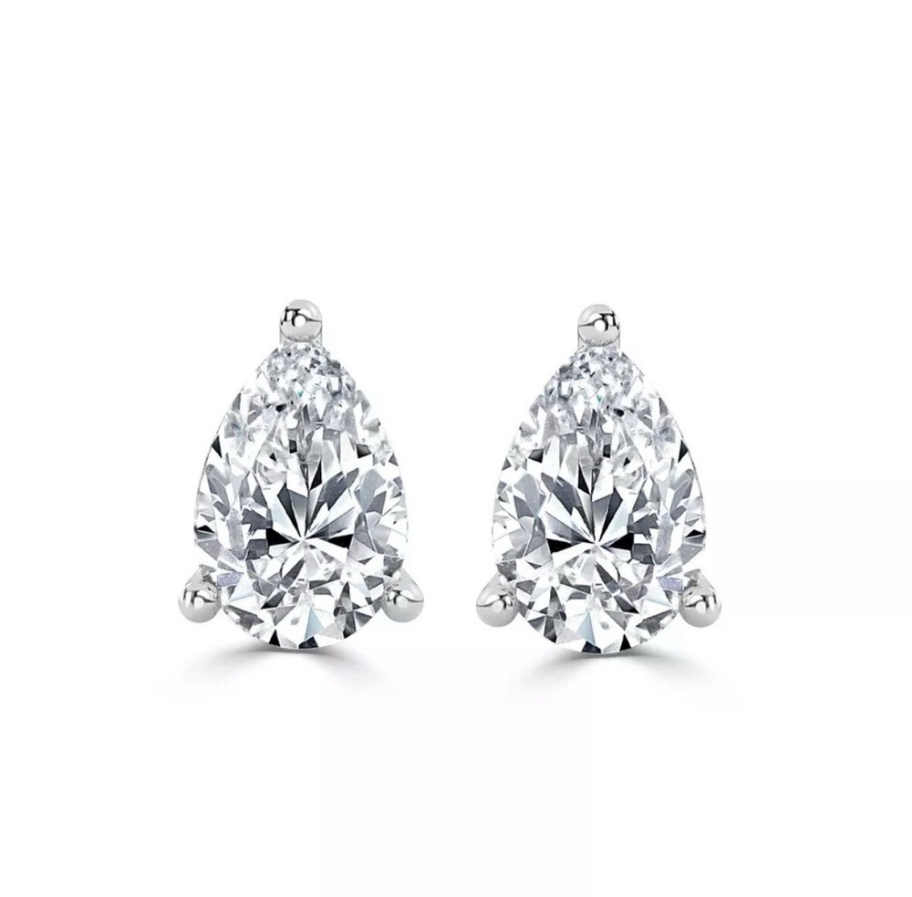 White Gold Lab-Grown Diamond Stud Earrings 0.70 Carat Seasonal Deal-image