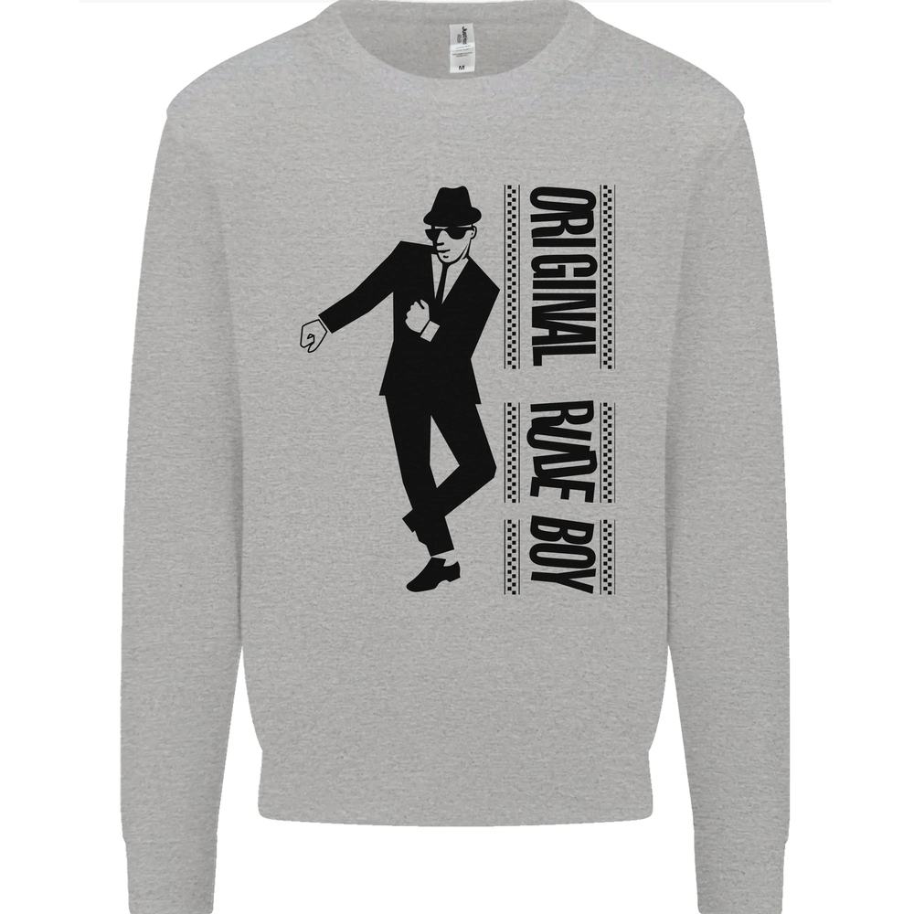 Original Rude Boy 2Tone 2 Tone SKA Mens Sweatshirt Jumper
