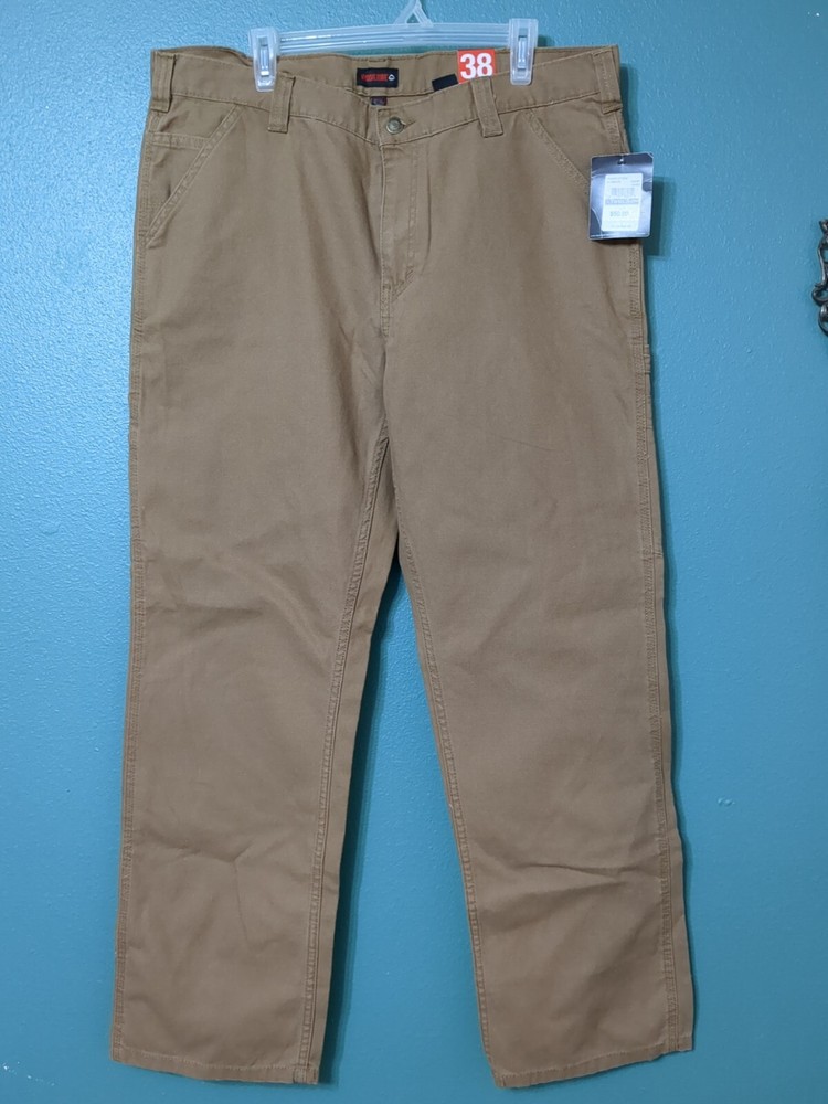 Wolverine Men's Size 38x32 Hammer Loop Canvas Work Pants Brown