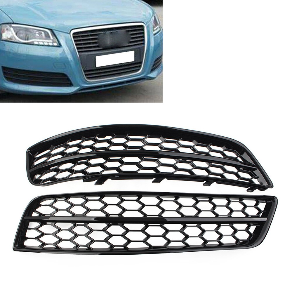Fog Light Grille Cover Without Fog Light Honeycomb Hole For Audi A3 8P 09-13 US