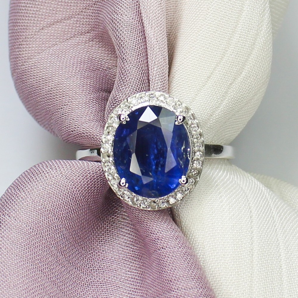 Natural Blue Kyanite Ring in 925 Sterling Silver – All Sizes Available