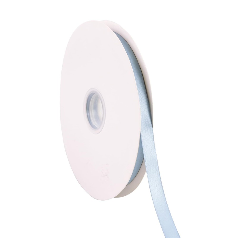 Double Face Light Blue Satin Ribbon 1/2 Inch x 100 Yards for Crafting and Fabric Projects-image