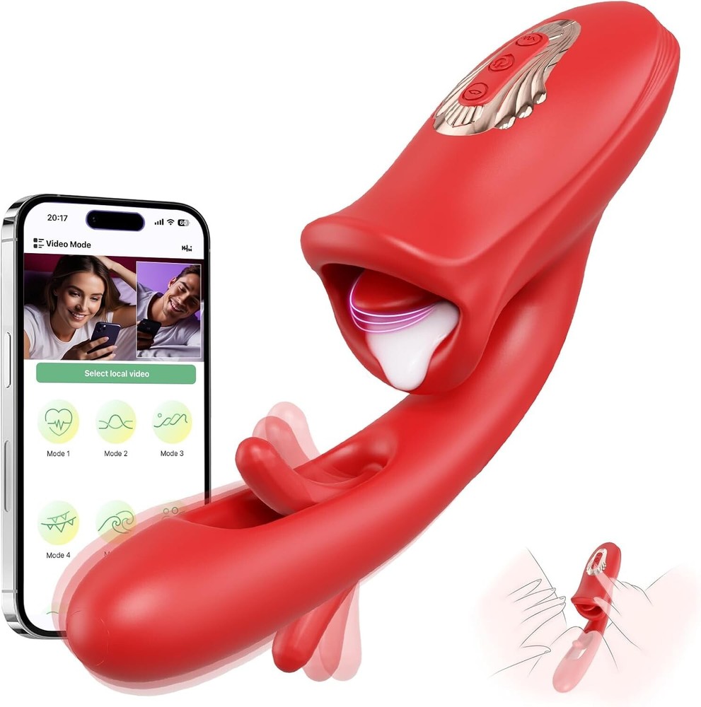 7-in-1 Vibrating Tongue Sex Toy for Women with Multiple Fluttering Modes