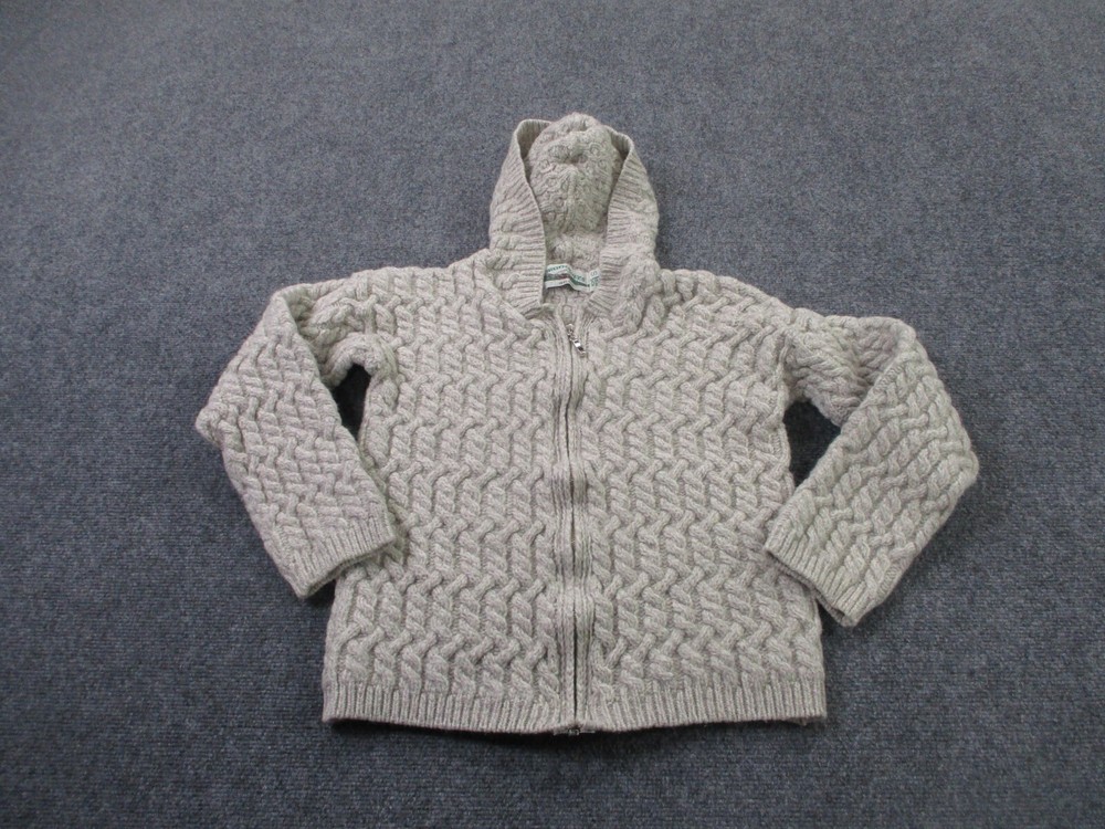 Arancrafts Sweater Women S Merino Wool Ireland Cable Knit Chunky Jacket Heavy