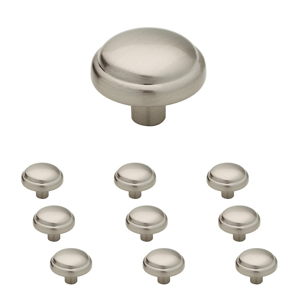 10-Pack Satin Nickel Cabinet Knobs for Kitchen Drawers & Dressers