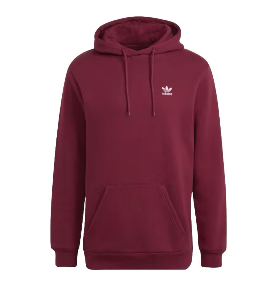 adidas Originals Men's Essentials Trefoil Hoodie Sweatshirt Victory Crimson L