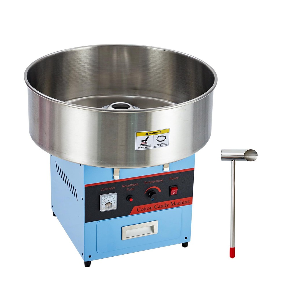 Electric Cotton Candy Machine - Commercial 980W Floss Maker, Stainless Steel ...